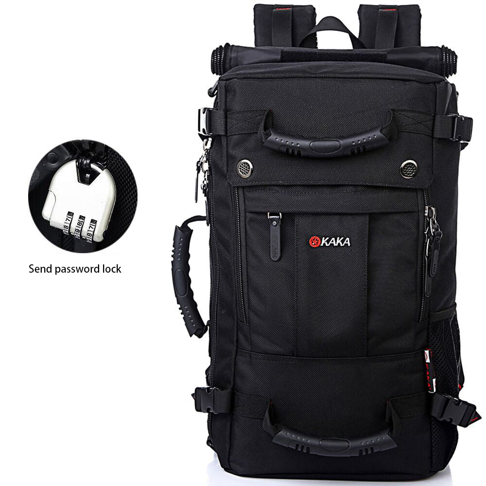 New Waterproof Middle School Student Schoolbag Men's Travel Outdoor Backpack Mountaineering Anti-Theft Shoulder Computer Bag With Lock