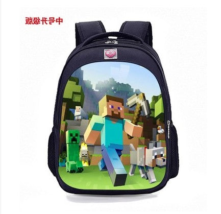 Teenager MineCraft Cartoon Backpack Boy Cartoon School Bags