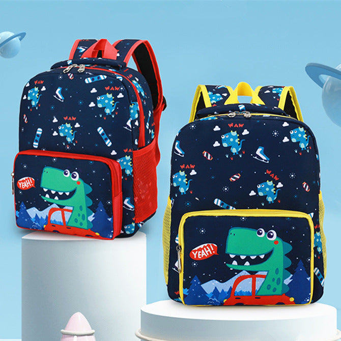 Children's Bag Cute Dinosaur Kindergarten Cartoon Print Male And Female Baby Backpack - KoukouSmart