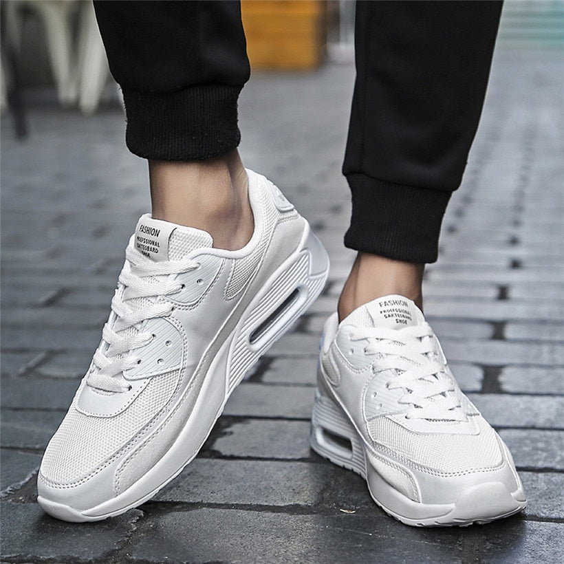 Men Running Shoes Lightweight Air Mesh Man Sneakers Skid-Proof Lace-up Outdoor Sport Shoes Zapatillas Hombre Deportiva