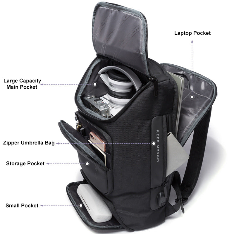 Backpack Shoulder Computer Men's Bag Waterproof Business Backpack Men's Oxford Cloth Backpack