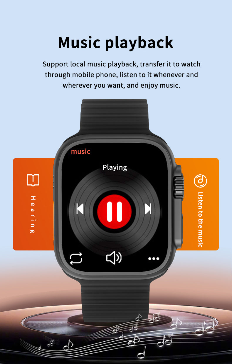 GS S8 Ultra Smart Watch Heart Rate Blood Oxygen Bluetooth Call Sport