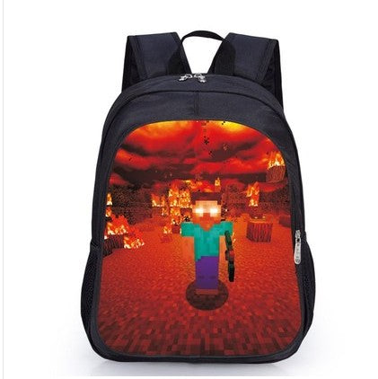 Teenager MineCraft Cartoon Backpack Boy Cartoon School Bags