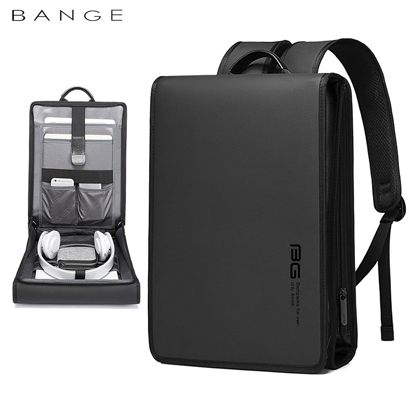 BANGE New Men's Backpack Business Computer Backpack College Student Waterproof Casual Schoolbag Backpack