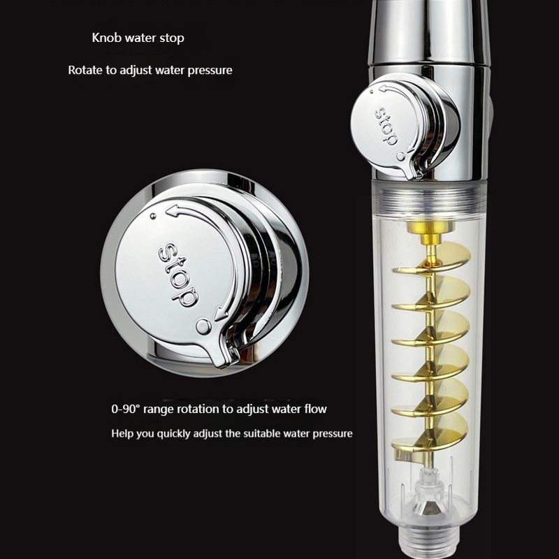 Supercharged Shower Water Purification Filtration Bathroom Shower Head Hand Held Shower Shower Head Double Large Turbo Cyclone