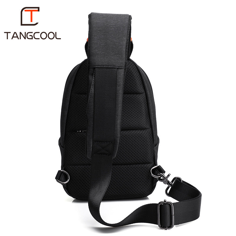 New Chest Bag Men's Korean Version Waterproof Messenger Bag Casual Trend USB Shoulder Bag Sling Bag