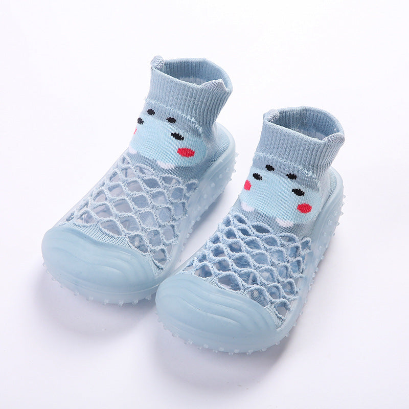 Summer baby toddler shoes breathable hole shoes cartoon cute soft bottom socks shoes boys and girls indoor floor shoes