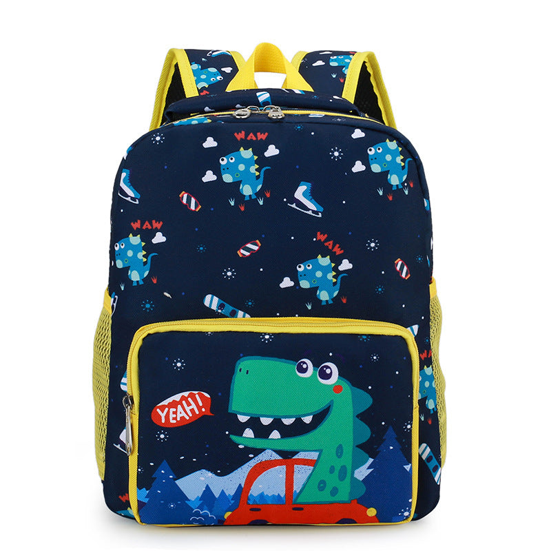 Children's Bag Cute Dinosaur Kindergarten Cartoon Print Male And Female Baby Backpack - KoukouSmart