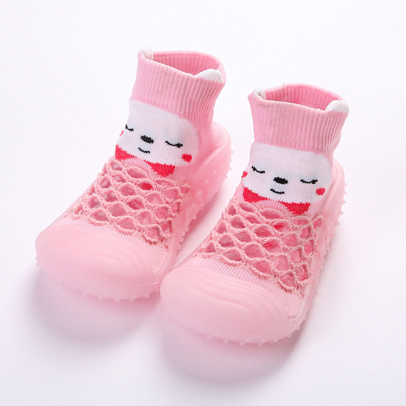 Summer baby toddler shoes breathable hole shoes cartoon cute soft bottom socks shoes boys and girls indoor floor shoes