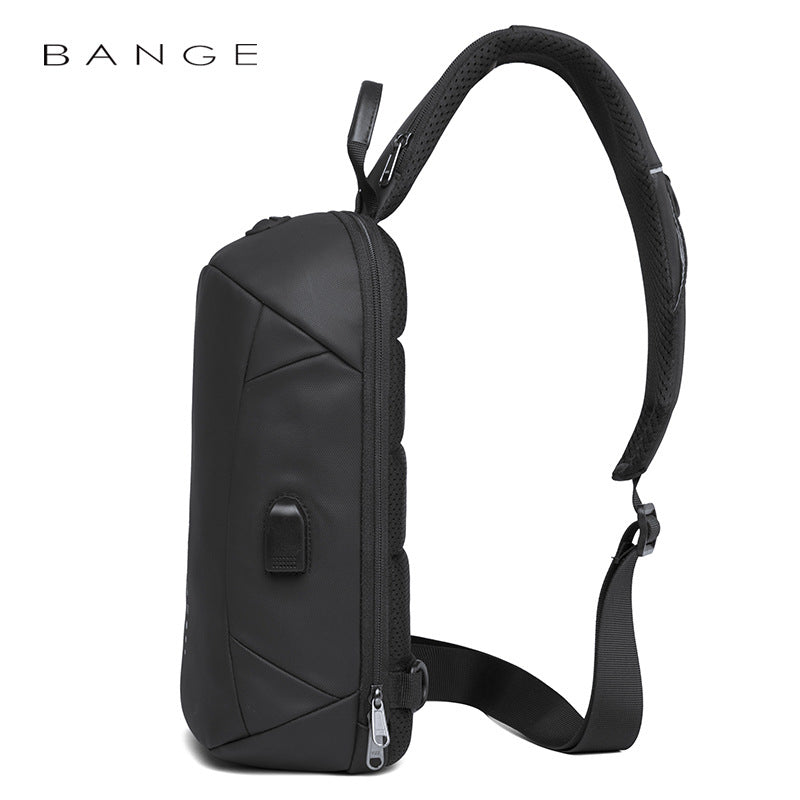 New Fashion All-Match Trend Anti-Theft Technology USB Portable Outdoor Shoulder Bag Men's Messenger Chest Bag