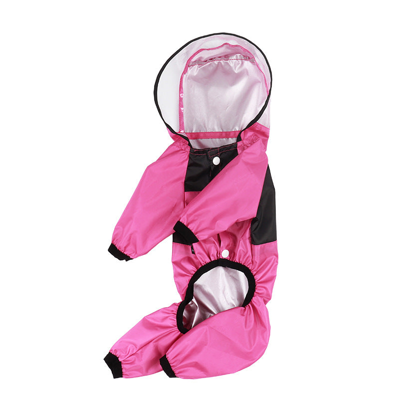 Pet Clothing Dog Four Seasons Universal Raincoat Four Feet Transparent Pu Waterproof Clothing