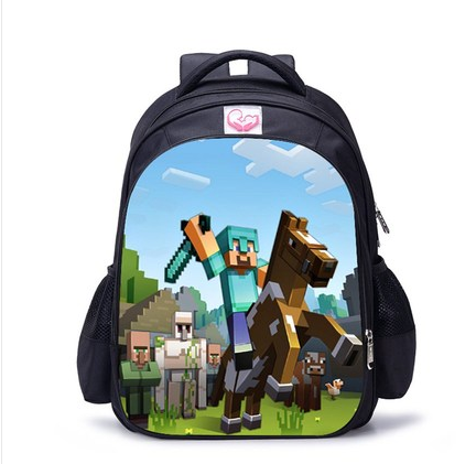 Teenager MineCraft Cartoon Backpack Boy Cartoon School Bags