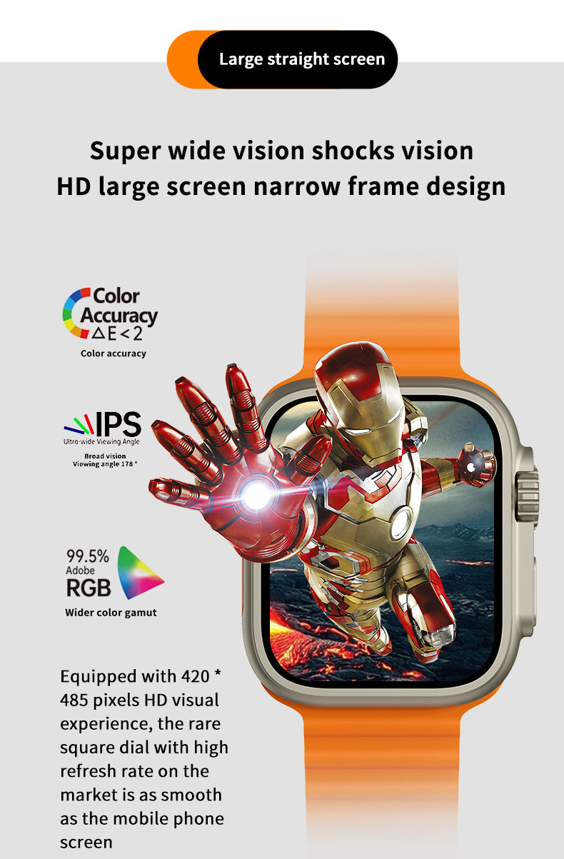 GS S8 Ultra Smart Watch Heart Rate Blood Oxygen Bluetooth Call Sport