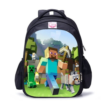 Teenager MineCraft Cartoon Backpack Boy Cartoon School Bags
