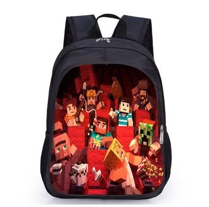 Teenager MineCraft Cartoon Backpack Boy Cartoon School Bags