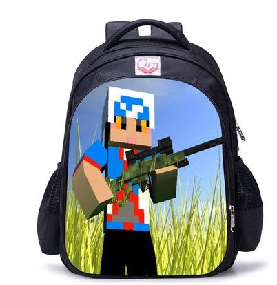 Teenager MineCraft Cartoon Backpack Boy Cartoon School Bags