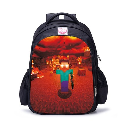 Teenager MineCraft Cartoon Backpack Boy Cartoon School Bags
