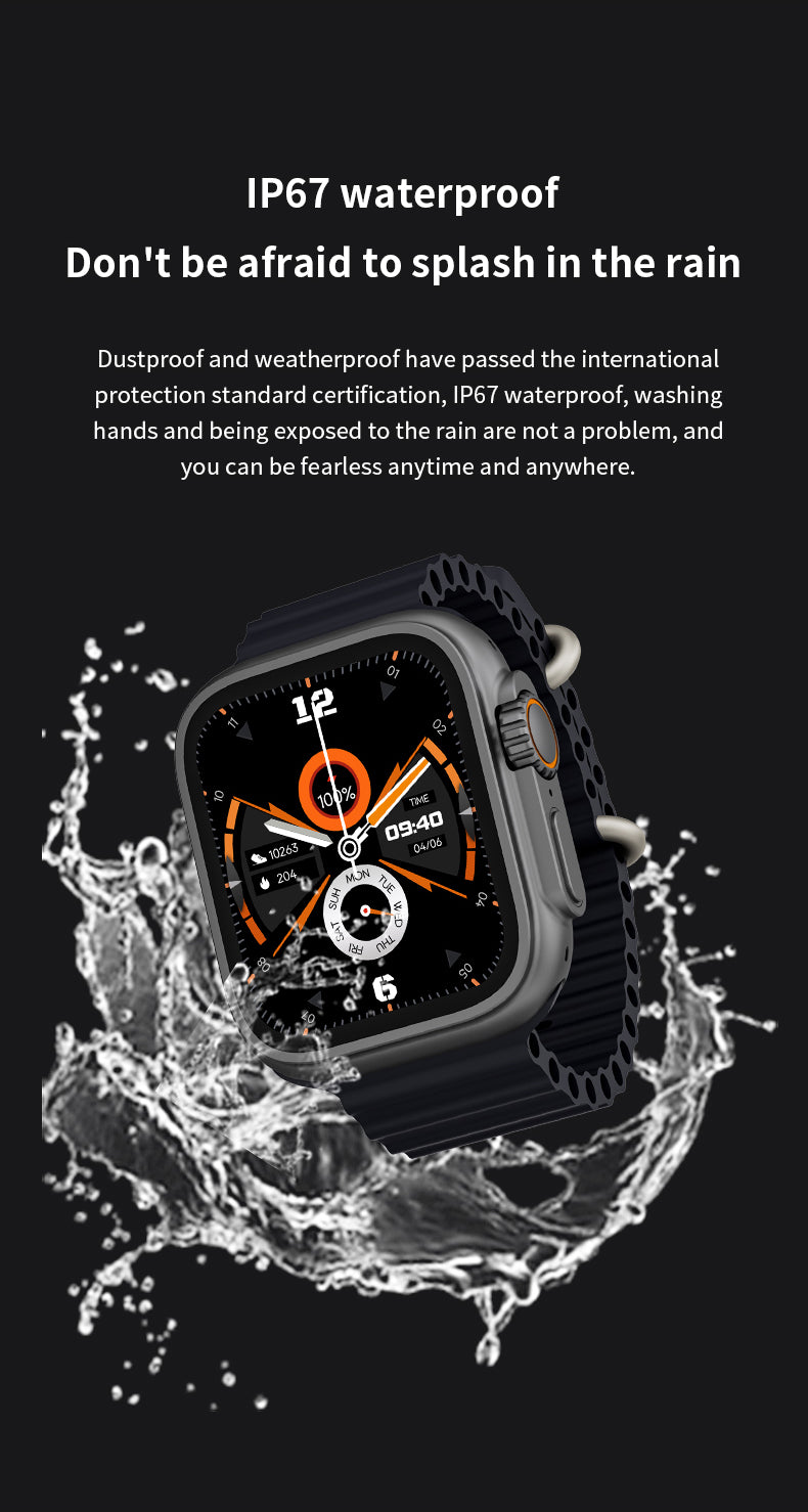 GS S8 Ultra Smart Watch Heart Rate Blood Oxygen Bluetooth Call Sport