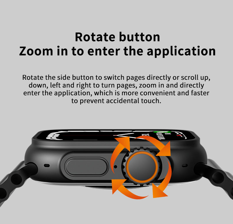 GS S8 Ultra Smart Watch Heart Rate Blood Oxygen Bluetooth Call Sport