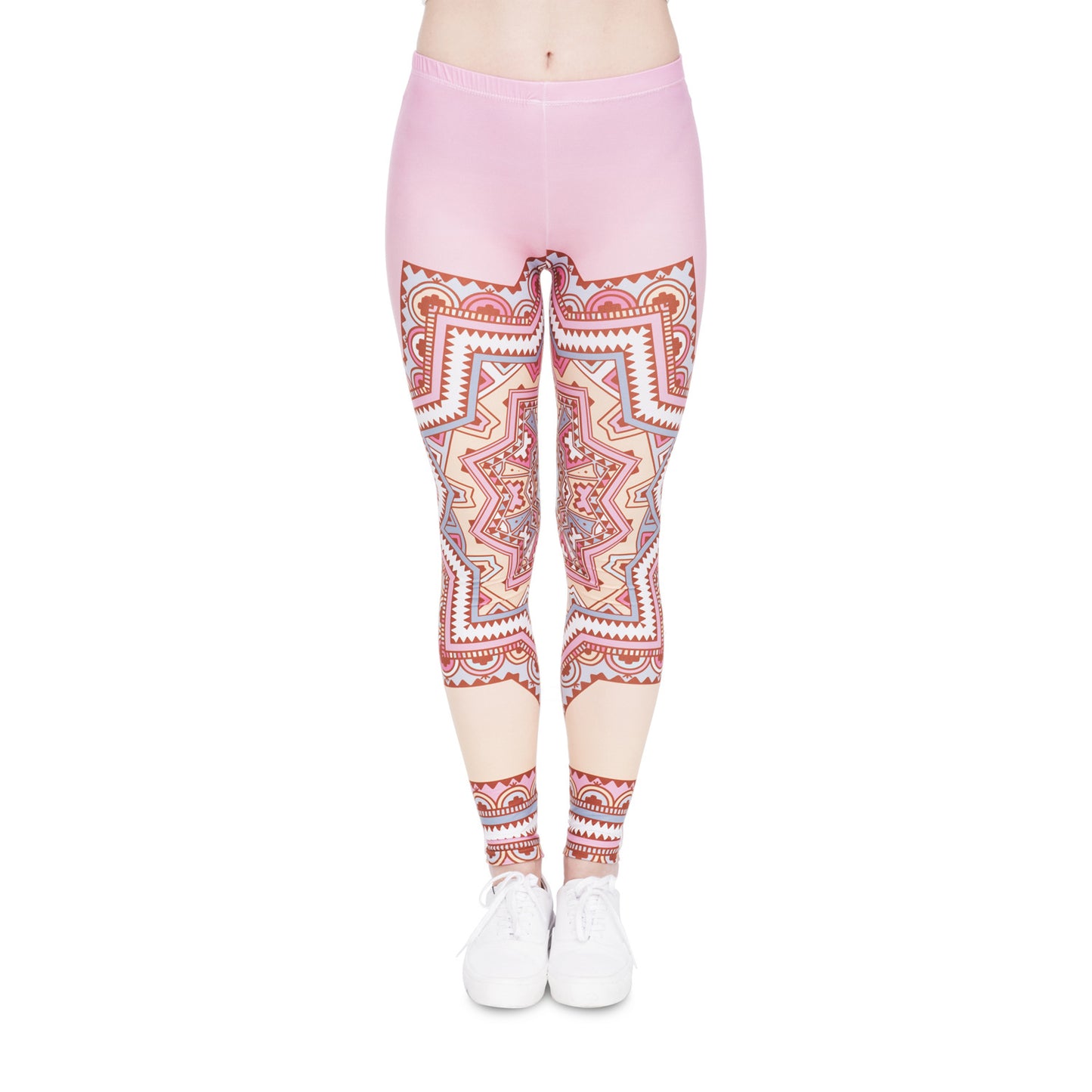 High Waist Shaping Hip Lifting Yoga Pants Women Printing Running Fitness Pants Polyester Milk Silk Leggings