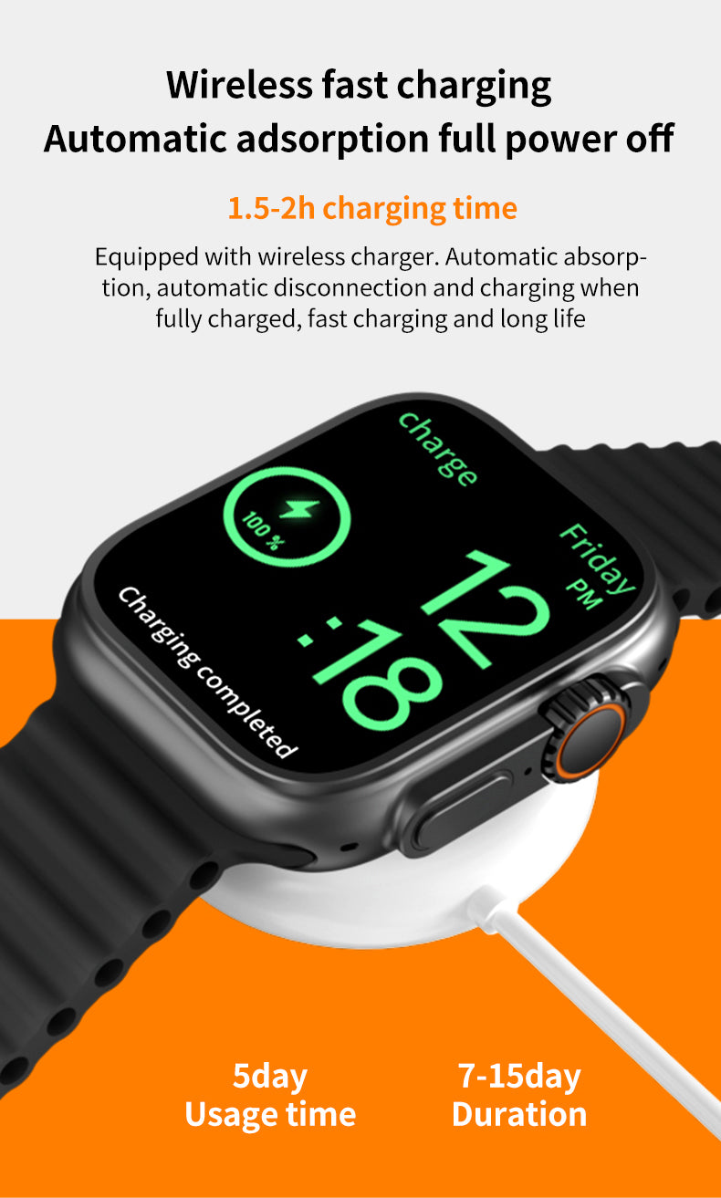 GS S8 Ultra Smart Watch Heart Rate Blood Oxygen Bluetooth Call Sport