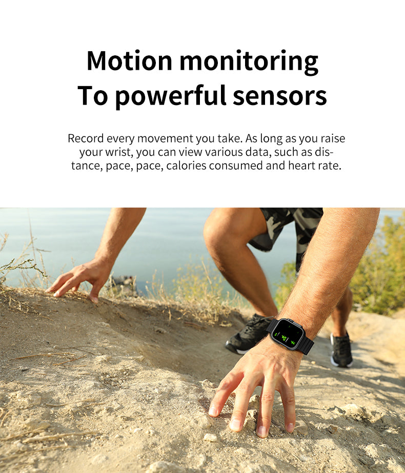 GS S8 Ultra Smart Watch Heart Rate Blood Oxygen Bluetooth Call Sport