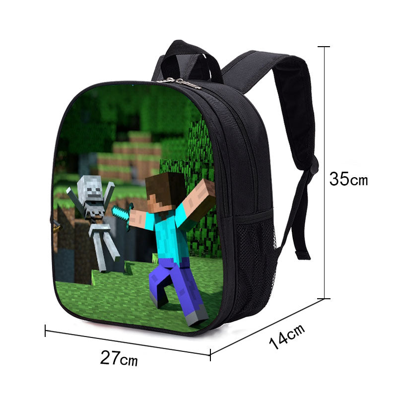 Teenager MineCraft Cartoon Backpack Boy Cartoon School Bags