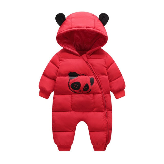 Baby Boy Girl Clothes New Born Winter Hooded Rompers Thick Cotton Outfit Newborn Jumpsuit Children Costume Toddler Romper