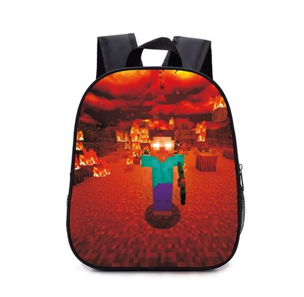 Teenager MineCraft Cartoon Backpack Boy Cartoon School Bags