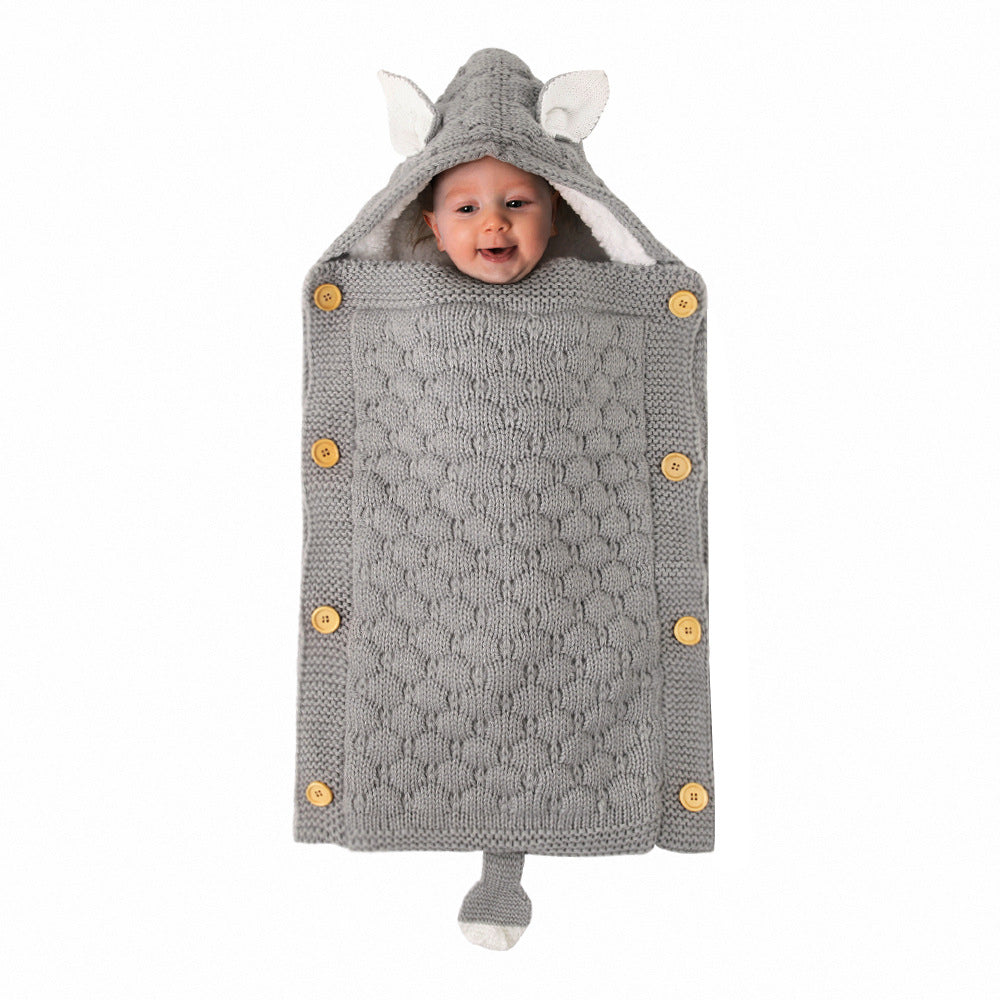 Baby Sleep Bag Newborn Sleepsack Warm Knitted Stroller Sleep Sack Toddler Knit Swaddling Blanket  for 1-12Months