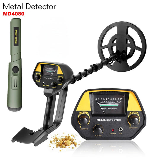 MD4080 Underground Metal Detector Waterproof High Sensitivivy Gold Detector De Metales Adjustable Tracker Pinpointing Treasure