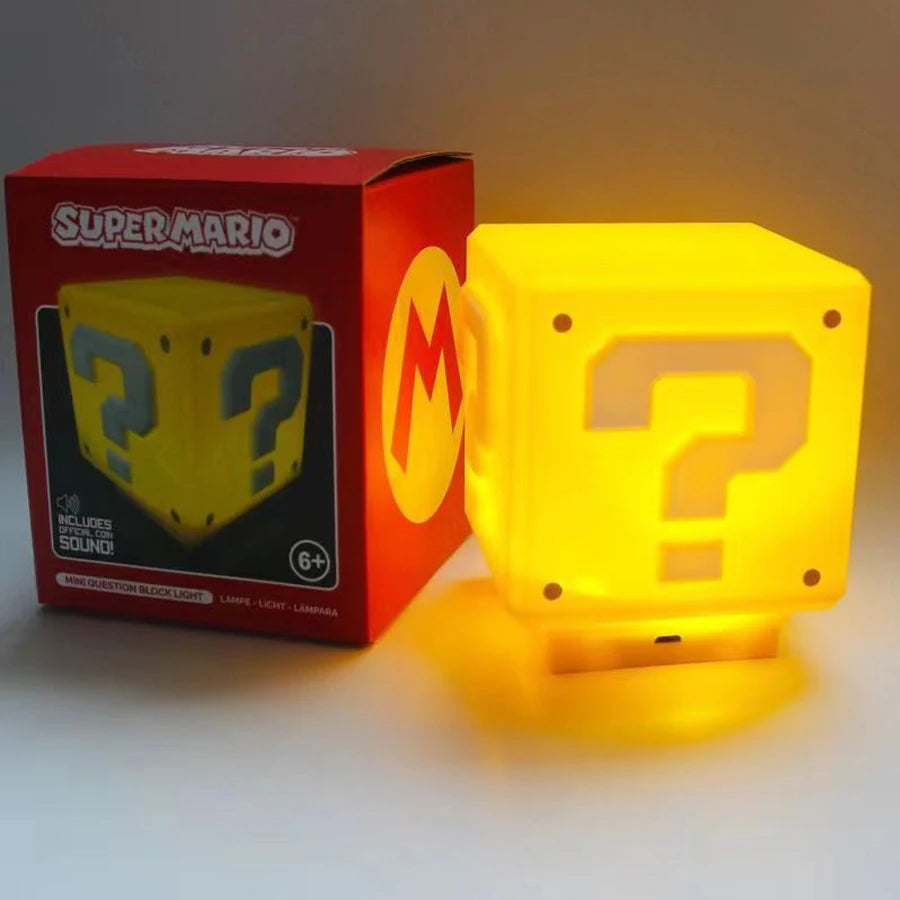 LED Question Mark Night Light Super Mario Bros Games Toy Children Night Light Bedroom Table Lamp USB Charging