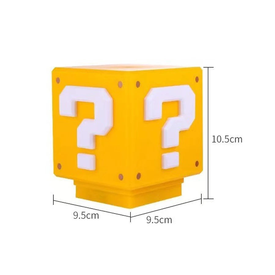 LED Question Mark Night Light Super Mario Bros Games Toy Children Night Light Bedroom Table Lamp USB Charging