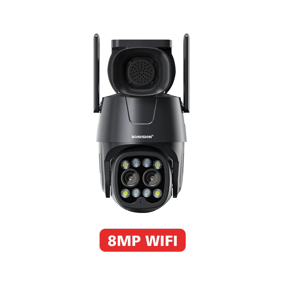 IP Camera Wifi/4G Sim Card PTZ 4MP 8MP Dual Lens 2.8mm-8mm 10X Zoom Outdoor AI Human Tracking Color Night Vision Security Camera - KoukouSmart