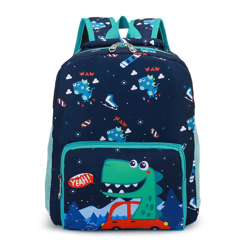 Children's Bag Cute Dinosaur Kindergarten Cartoon Print Male And Female Baby Backpack - KoukouSmart