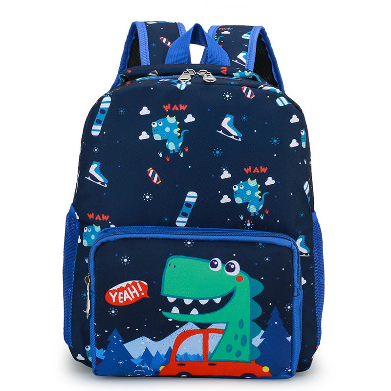 Children's Bag Cute Dinosaur Kindergarten Cartoon Print Male And Female Baby Backpack - KoukouSmart
