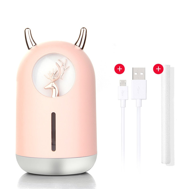 New Humidifier Cute Pet Mini Household Small Moisturizing Aromatherapy Car Creativity Air Bear USB Humidifier LED Mist Maker - KoukouSmart