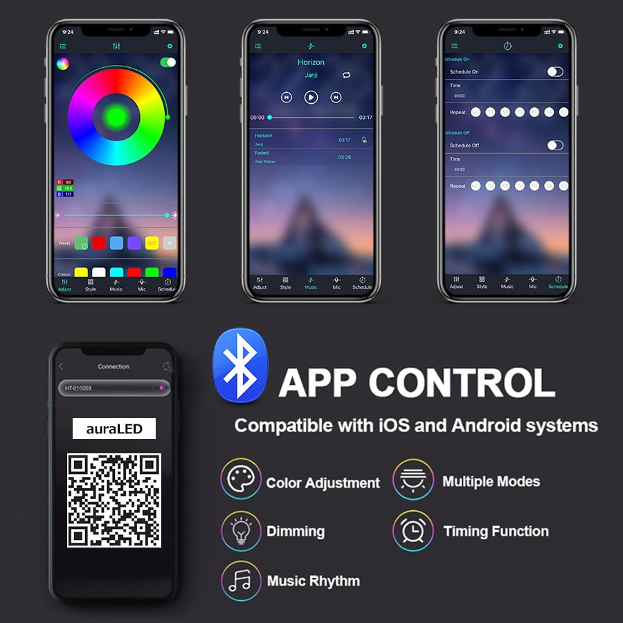 Smart Bluetooth Sunset Projection Lamp Sunset Projector Night Light APP Remote Led Lights for Room Decoration Photography Gifts - KoukouSmart