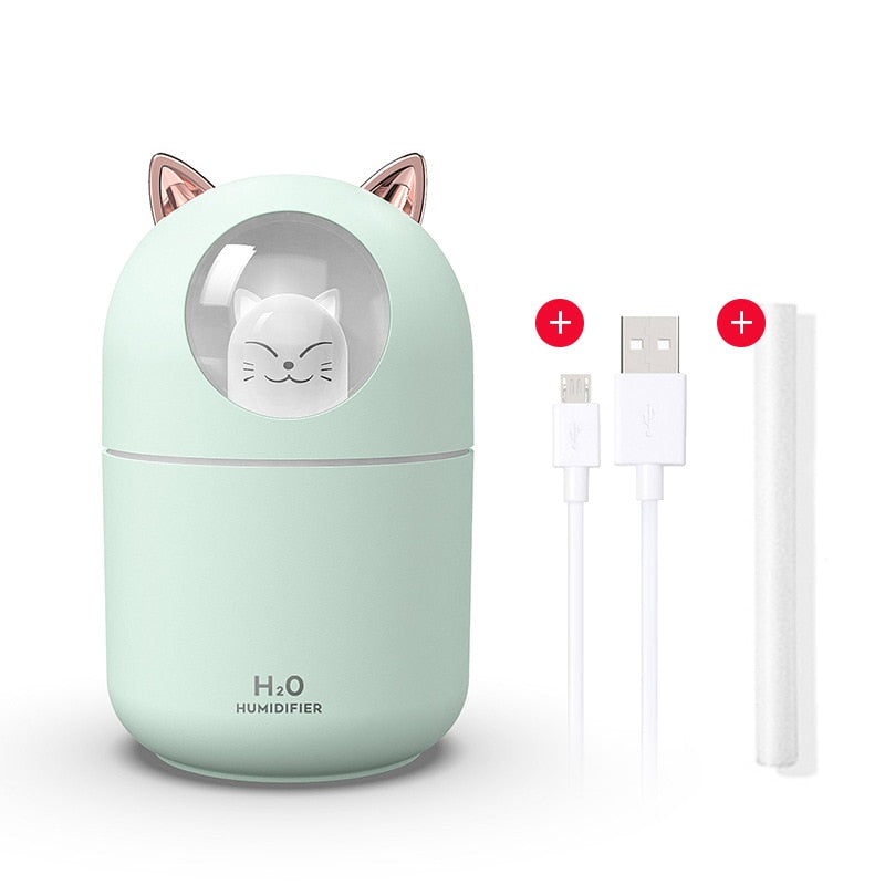 New Humidifier Cute Pet Mini Household Small Moisturizing Aromatherapy Car Creativity Air Bear USB Humidifier LED Mist Maker - KoukouSmart