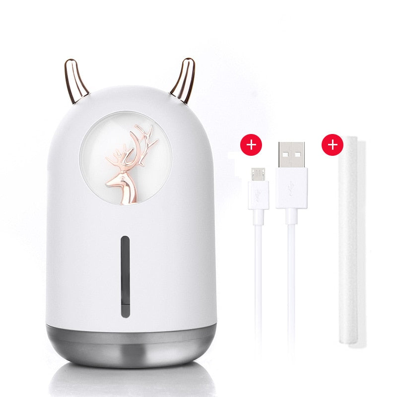 New Humidifier Cute Pet Mini Household Small Moisturizing Aromatherapy Car Creativity Air Bear USB Humidifier LED Mist Maker - KoukouSmart