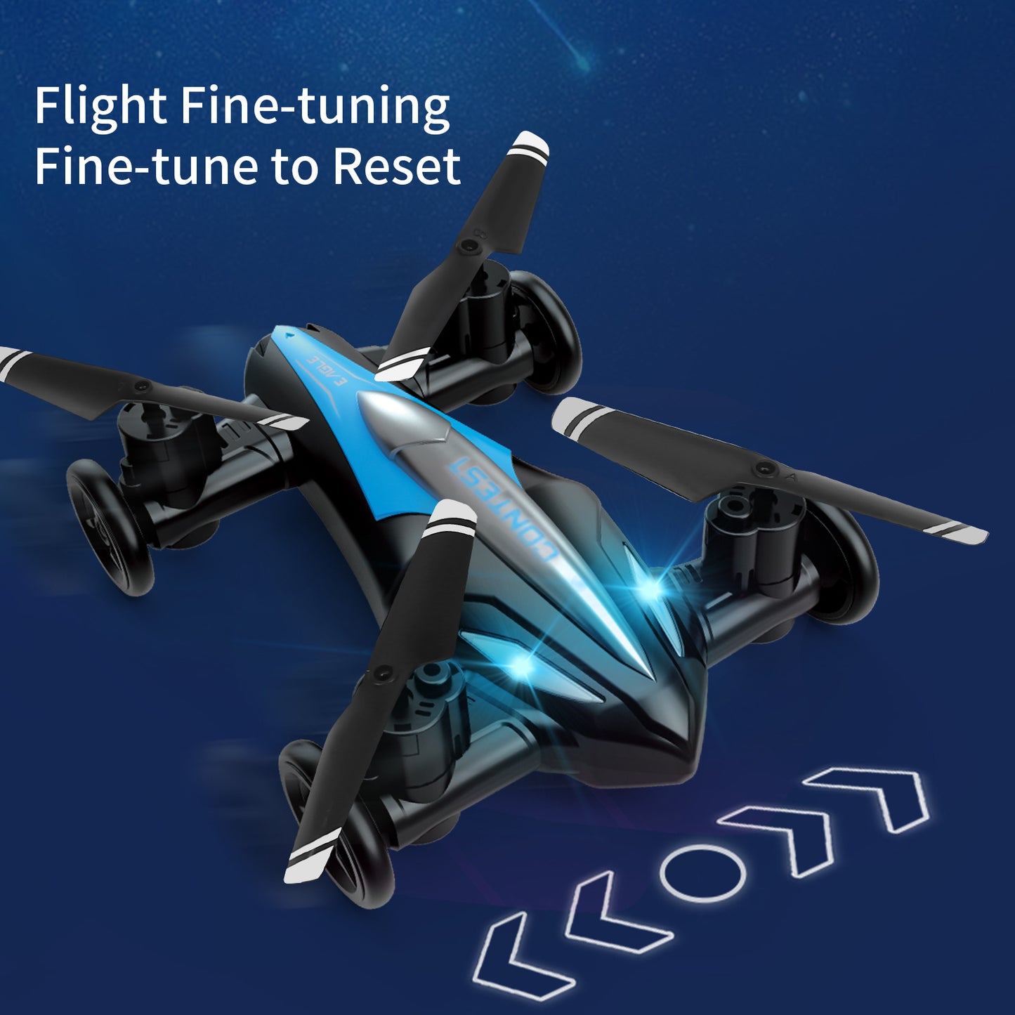 Cross-border remote control drone toy stunt landing air dual-use four-axis aircraft - KoukouSmart