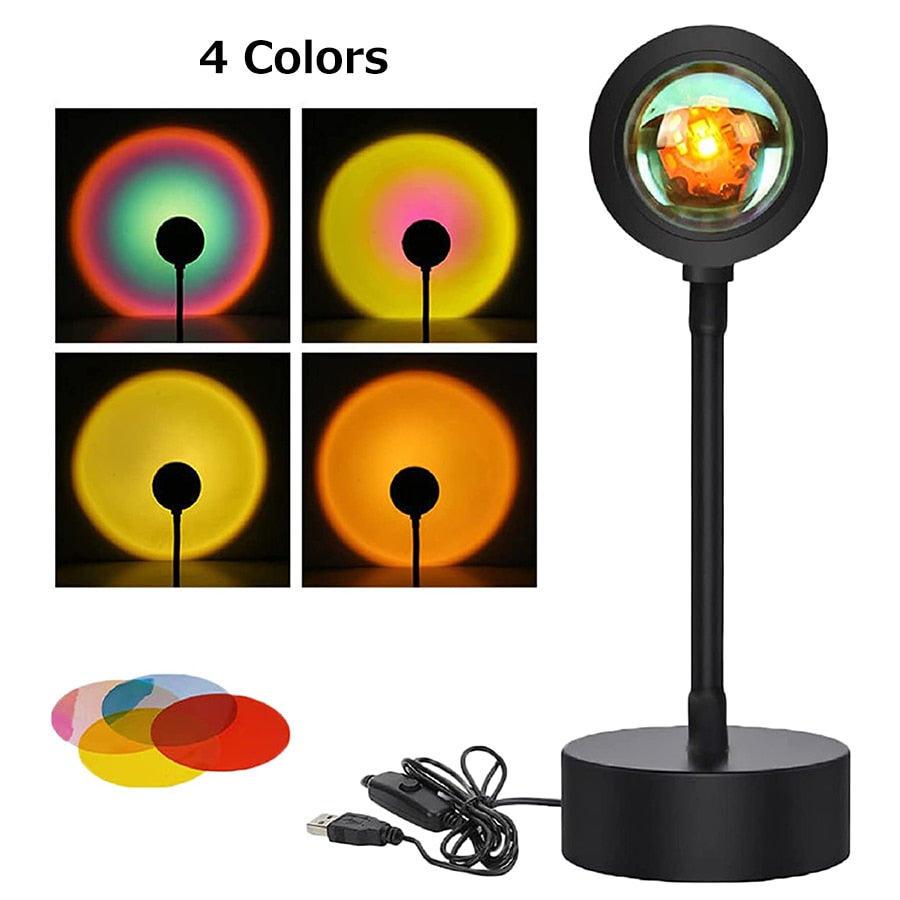 Smart Bluetooth Sunset Projection Lamp Sunset Projector Night Light APP Remote Led Lights for Room Decoration Photography Gifts - KoukouSmart